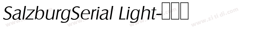 SalzburgSerial Light字体转换